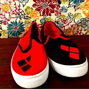 Harley Quinn slip on sneakers